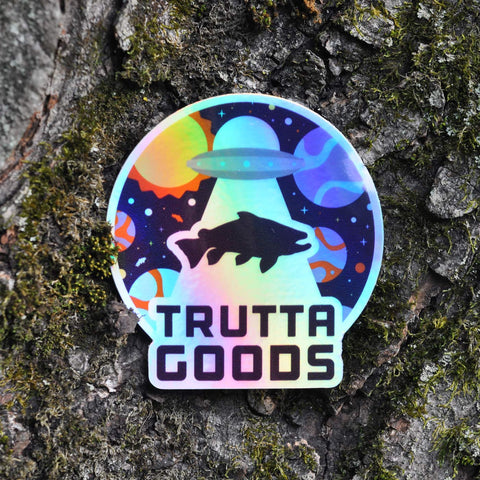 Trouterspace Holographic Sticker